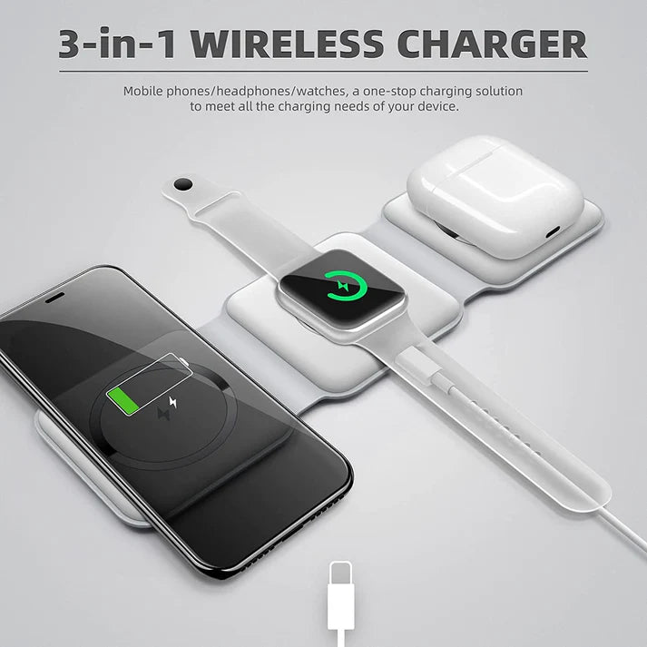 3-in-1 15W Foldable Wireless Charger