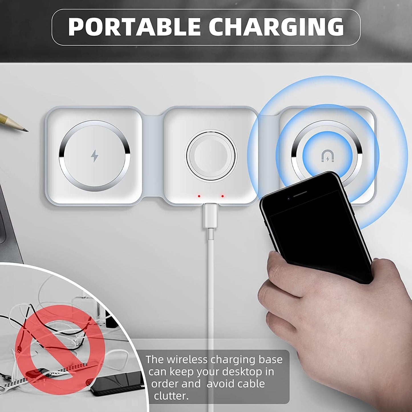 3-in-1 15W Foldable Wireless Charger